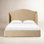 Mulberry Linen Wingback Bed