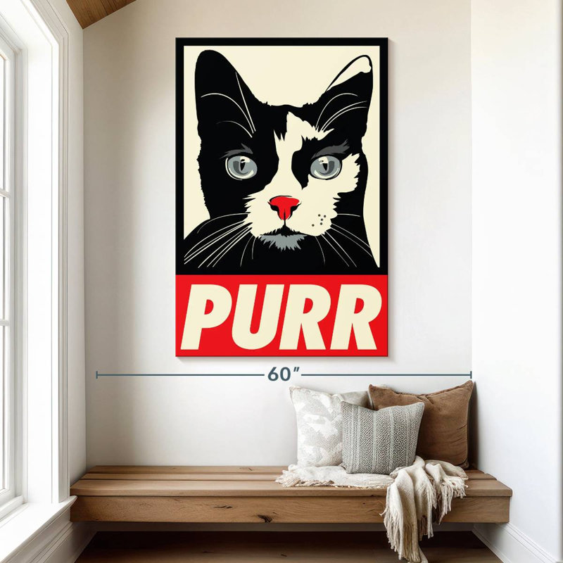 Brampt Purr Propaganda, 51" H x 34" W