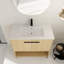 Meuble-lavabo moderne 36 po avec lavabo en céramique et rangement à fermeture en douceur-134524736