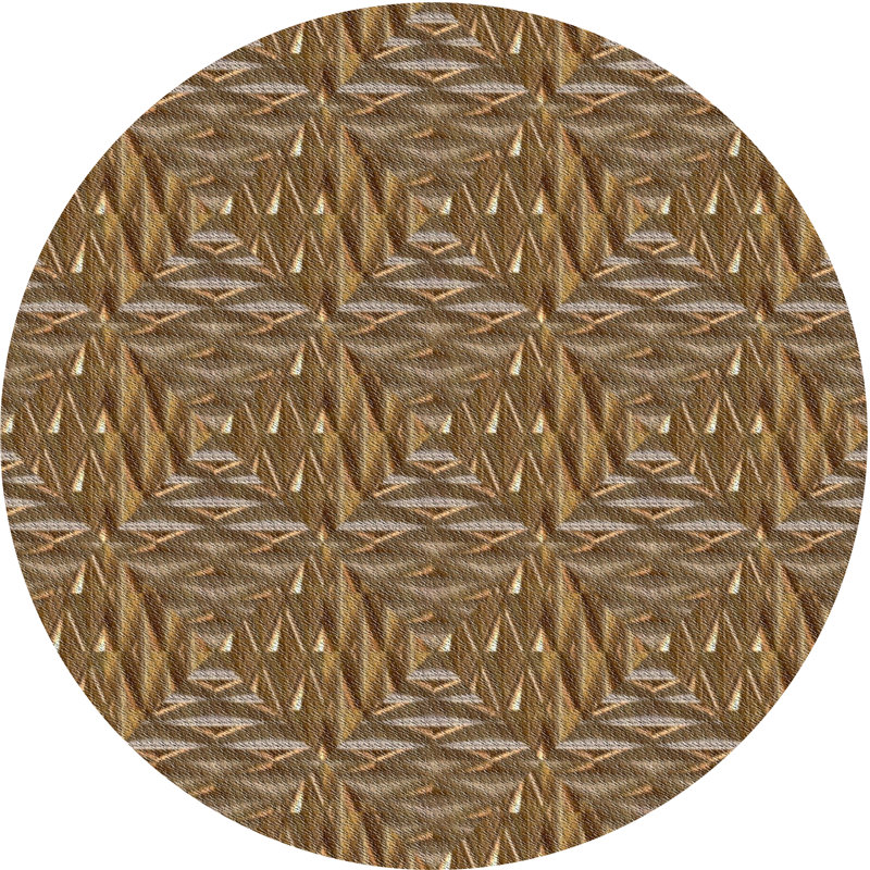 Tapis vert tissé à la machine, Rond 7 pi
