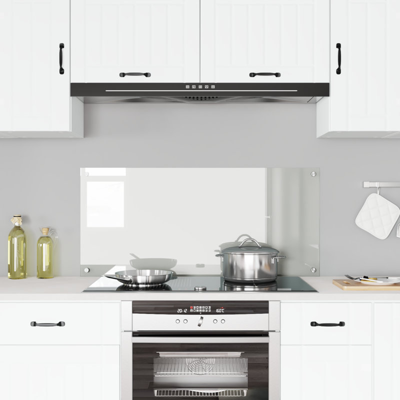 Kitchen Backsplash Tempered Glass, 50 x 110 cm, Transparent