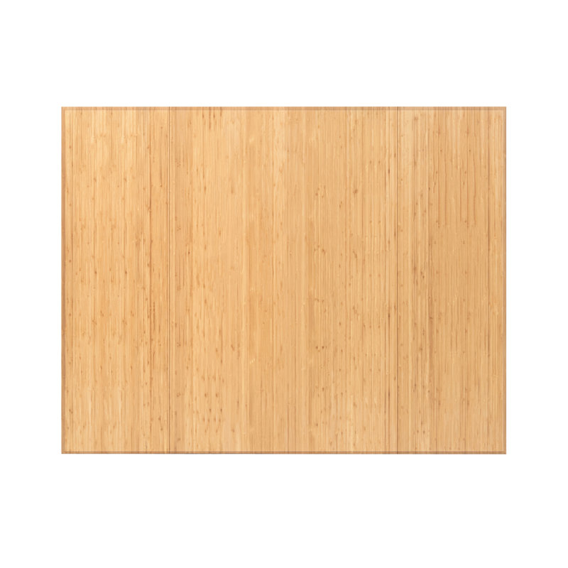 Tapis de chaise standard en bambou épais de 12 mm d'épaisseur - antidérapant, rectangulaire, idéal pour les planchers de bois franc