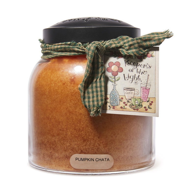 Pumpkin Chata Scented Jar Candle with Glass Holder