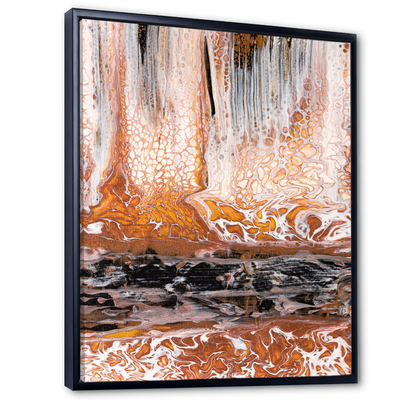«Organic Shapes in Brown and Black Marble Art II», reproduction d'art moderne sur toile, H 20 po x l 12 po x P 1 po