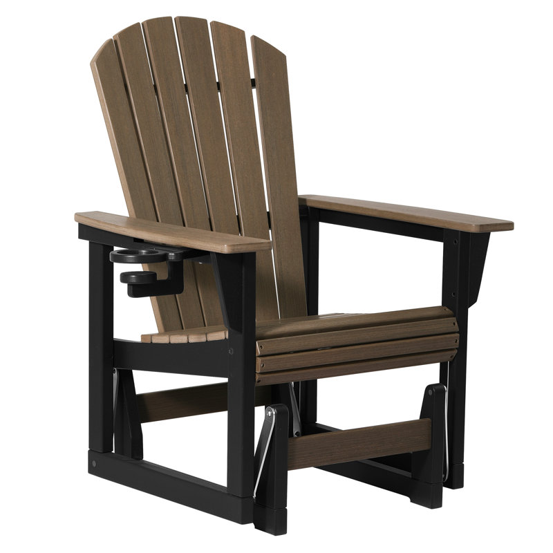 Fauteuil Adirondack, noir, Noir / gris côtier