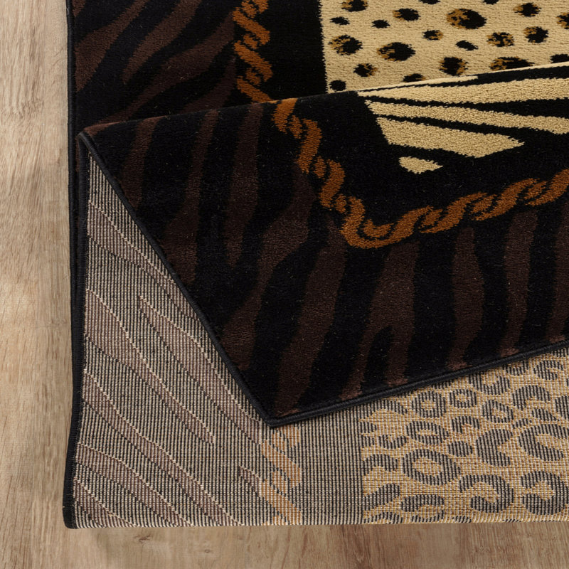 Tapis à motif animalier - 5 pi 3 po x 7 pi 3 po, Rectangle 5 pi 3 po x 7 pi 3 po
