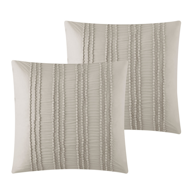 Ensemble de housse de couette lavable en polyester 180 fils beige