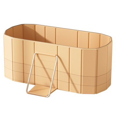 Baignoire portative 47 "pour adultes avec couvercle, baignoire pliable, baignoire à eau chaude et froide, douche intérieure et extérieure