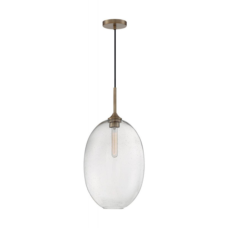 Luminaire suspendu à 1 lumière Paule, Bronze brillant, H 23,25 po x l 11,63po x P 11,63 po