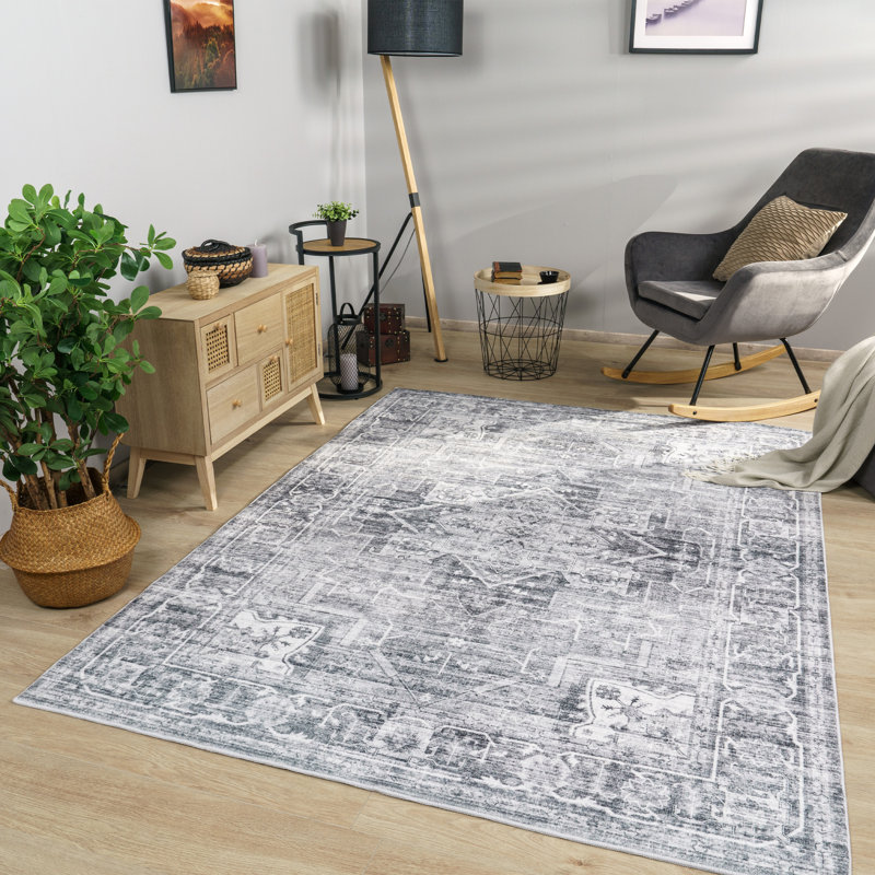 Bocio Washable Oriental Indoor Rug, Rectangle 2'8" x 4'11"