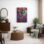 Œuvre de musique colorée et abstraite, images de salon, impression sur toile encadrée-126032020-126032024