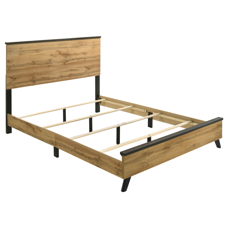 Kaymanufactured Wood 51-Inch Queen Panel Bed Natural Pine, King