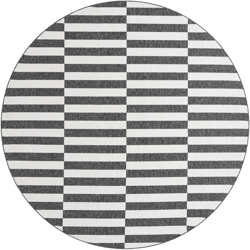Tapis d'extérieur scintillant gris, Rond 10 pi 8 po