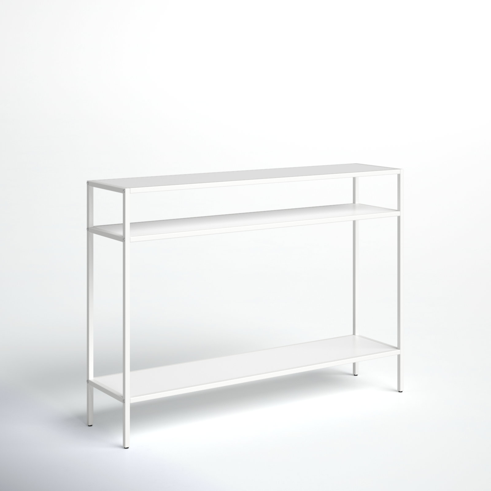 Aisha Console Table, Matte White, 30" H x 42" W x 10" D