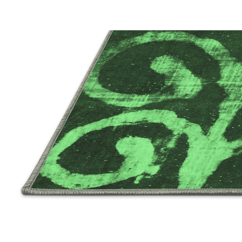 Washable Abstract Indoor Rug, Rectangle 2' x 3'
