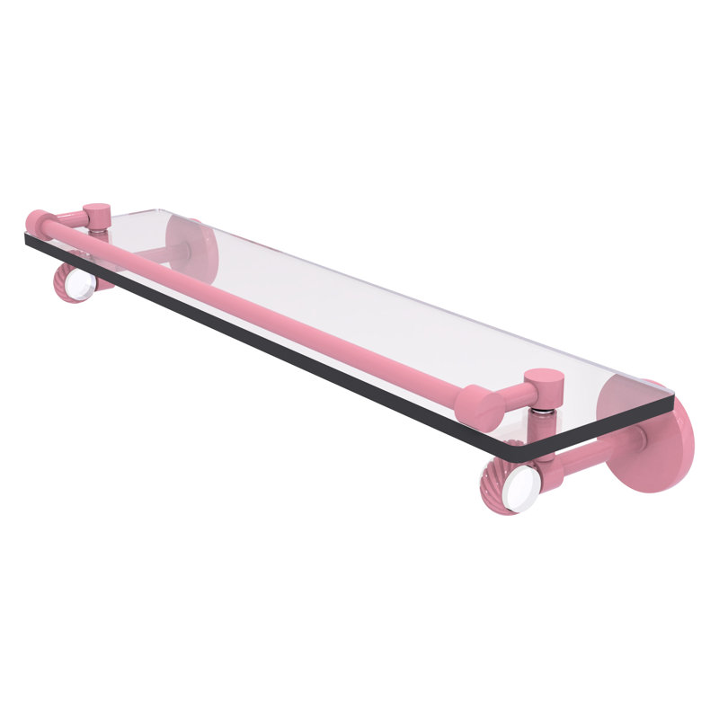 Tablette flottante Clearview, H 3,75 po x l 22 po x P 5,65 po, Rose
