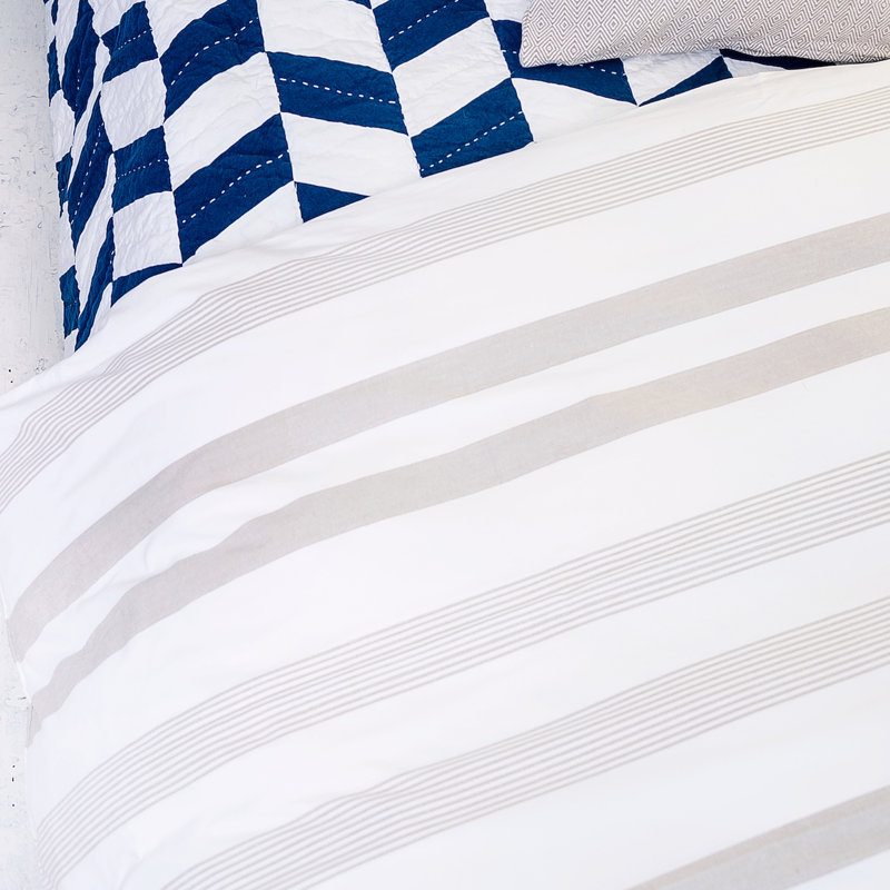Noland Cotton Striped Duvet Cover, Queen Duvet Cover