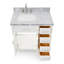 Meuble-lavabo simple 36 po avec plateau en marbre blanc de Carrare Abbate-85364355