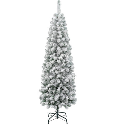 Cedar 6Fth Pine Needles, Dual-Color 8 Modes, Foot Switch, 250LED Lights, Flocking Christmas Tree