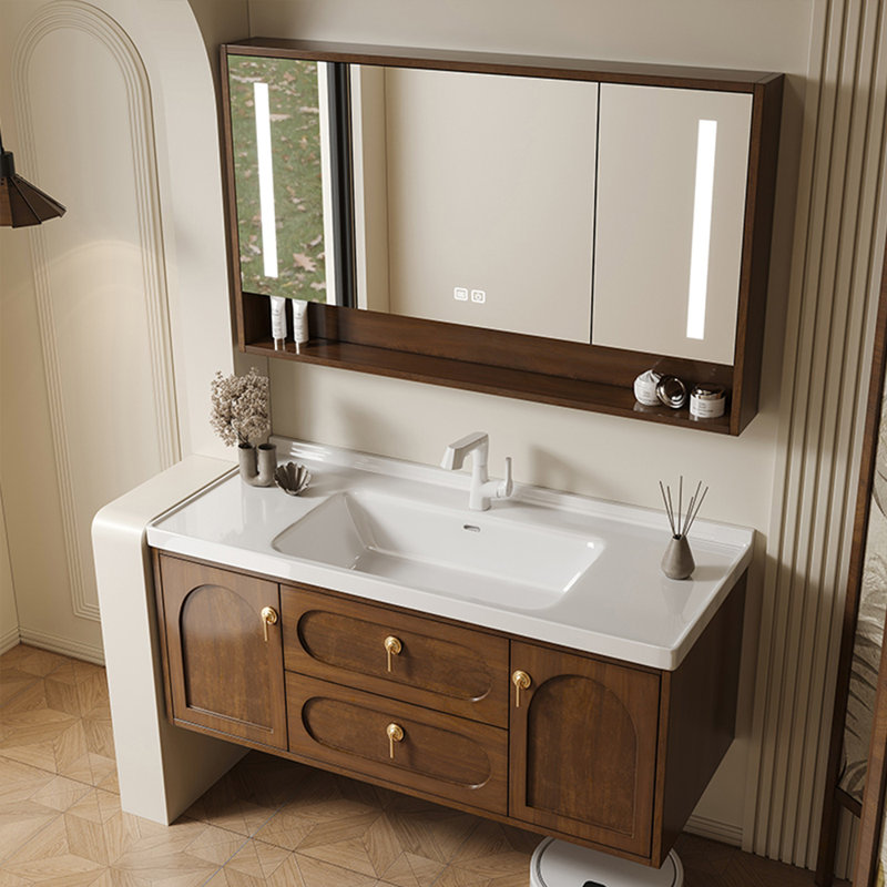 Armoire de salle de bain style chinois rétro