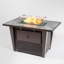 Table de foyer rectangulaire au propane de 107 cm (42 po) avec chauffage de terrasse en osier, puissance de 50 000 BTU