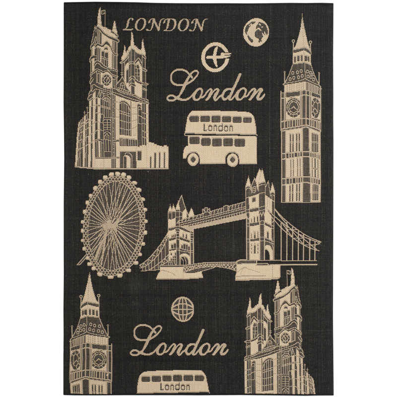 Leffel Performance Geometric Rug, Rectangle 5'3" x 7'7"