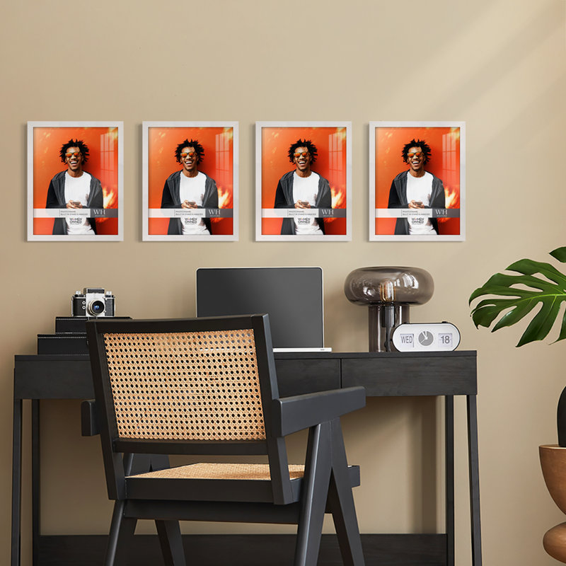 Cadre photo en bois mat, 11 po x 14 po, Blanc