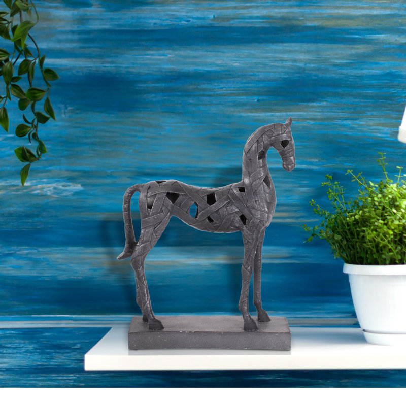 Black STallion in Polyresin
