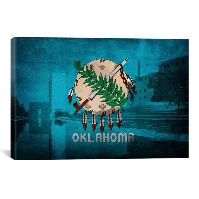 « flags oklahoma city », impression sur toile, H 12 po x l 18 po x P 0,75 po