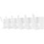 Portemanteau mural - Portemanteau mural en bois blanc avec 6 crochets pour manteaux, chapeaux, foulards et vêtements