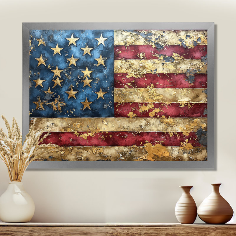 Art mural sur toile Laki - États-Unis, Reproduction d'une seule photo avec cadre, Argent argent, H 34 po x l 44 po