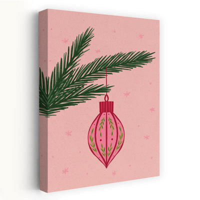Contemporary Art Abstract Contemporary Christmas Tree Pine Winter Landscape Wall Art 1 Piece Wrapped Canvas Wall Art