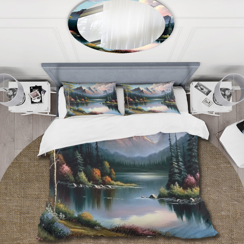 Ensemble de housse de couette en microfibre / polyester River Quietude In The Afprès Bedding