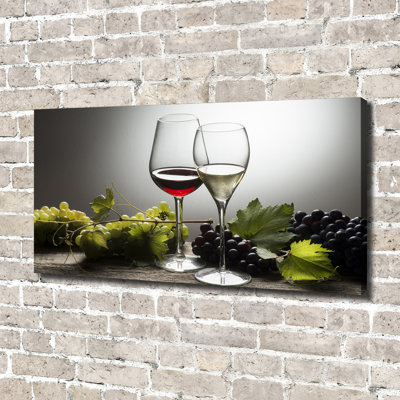 Wine And Grapes - No Frame Print on Canvas