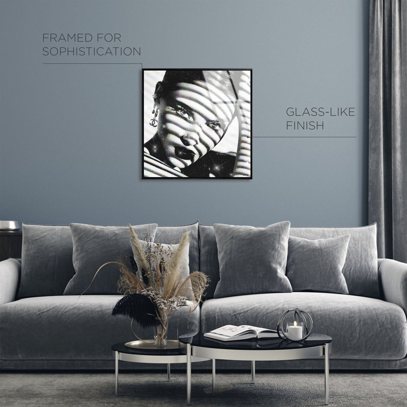 Solid Stare People and Portraits Framed Acrylic Art by Oliver Gal, 13" H x 13" W