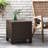 Minimalist Table With Texture, 17.82" W X D H, Brown, No Assembly Surface,-1558249577