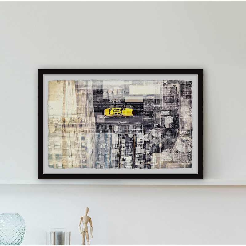 «My Yellow», impression encadrée sur papier, H 12 po x l 18 po x P 1,5 po