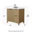 Meuble-lavabo simple autoportant 36 po avec plateau en marbre Palmilla-114678992-114678990-124971798