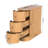 Sofa End Table With 3 Drawers, Narrow Arch Side Table With Storage, Slim Nightstand-9250482