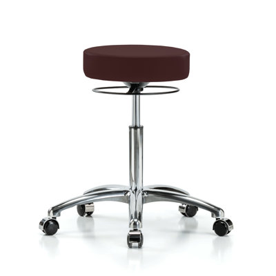 Adjustable Height Lab Stool with Removable Casters/Wheels