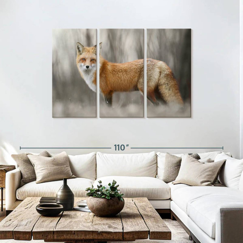 Charming Red Fox, 48" H x 74" W