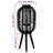Freestanding Candle Lantern Holder Bamboo Black