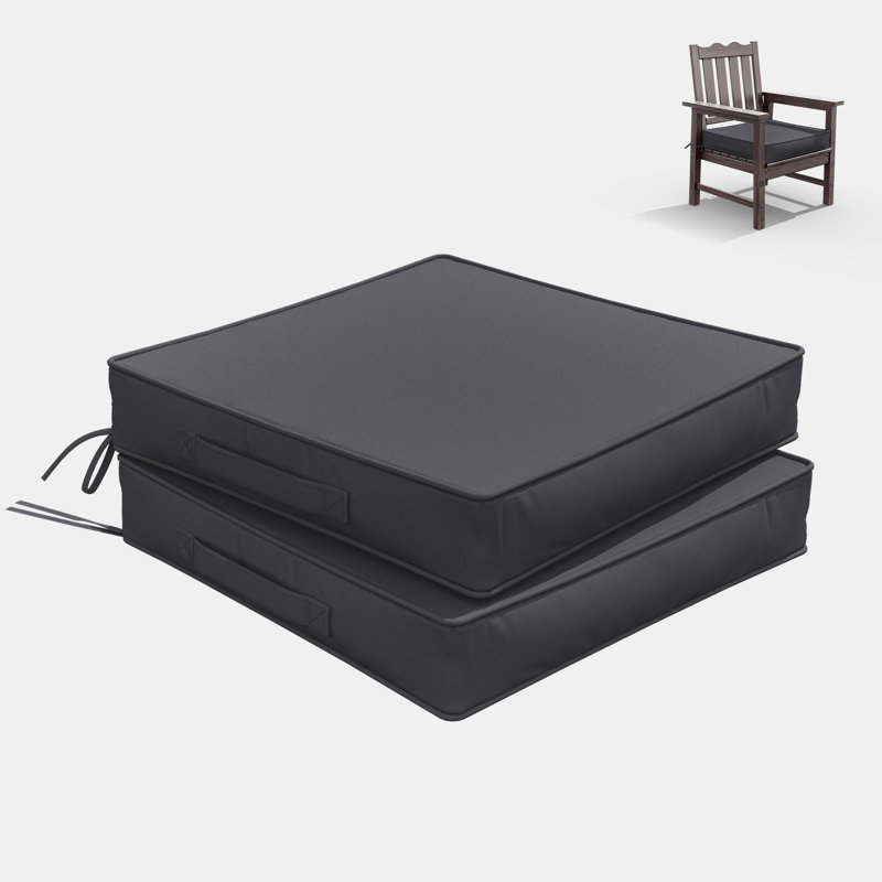 Outdoor 4” Seat Cushions And 22”X22” Outdoor Cushions Dining Seat Cushions , Gray