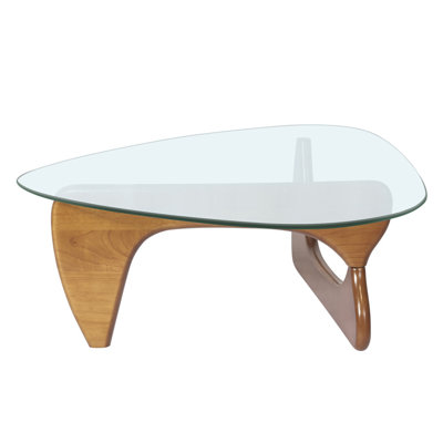 Hot Selling Isamu Triangle Coffee Table Triangle Tempered Glass Coffee Table Triangle Coffee Table