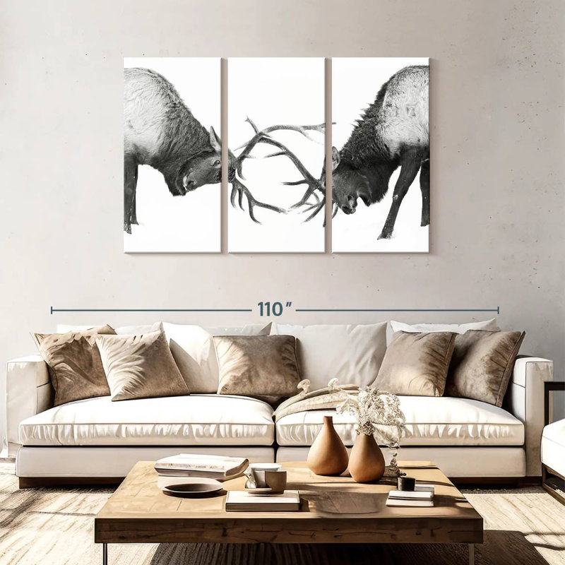 Fighting Elks, 48" H x 74" W