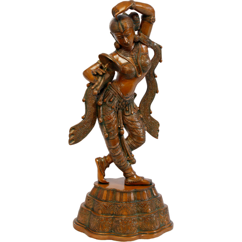 Le vermillon Apsara (sculpture inspirée de Khajuraho)