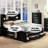 Black Finish Queen Bed W/Storage