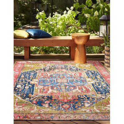 Multi_Unique Loom Limon Outdoor Traditional Rug