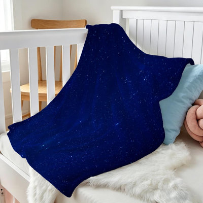 Jeté en molleton bleu ultra doux en flanelle, imprimé simple face
