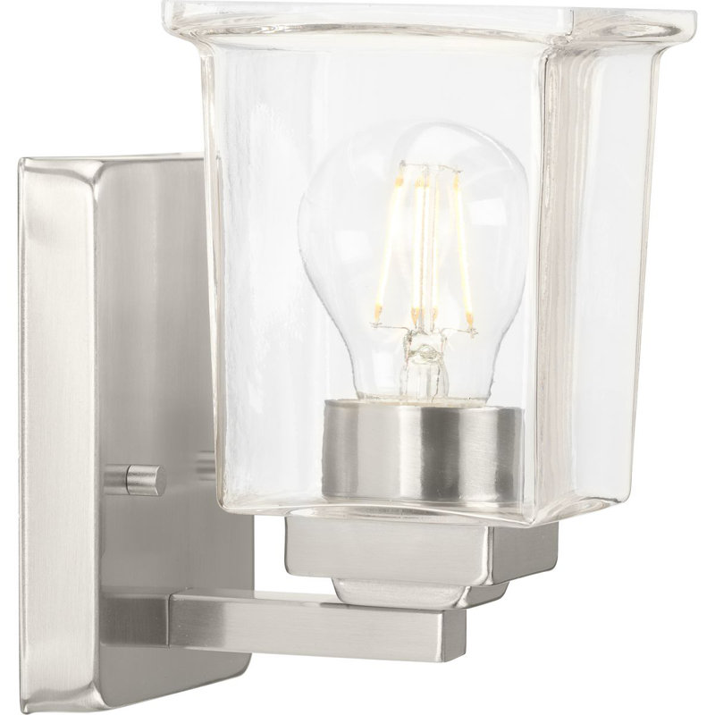 Éclairage de salle de bain à intensité variable 1 lumière Gaenor, Nickel brossé